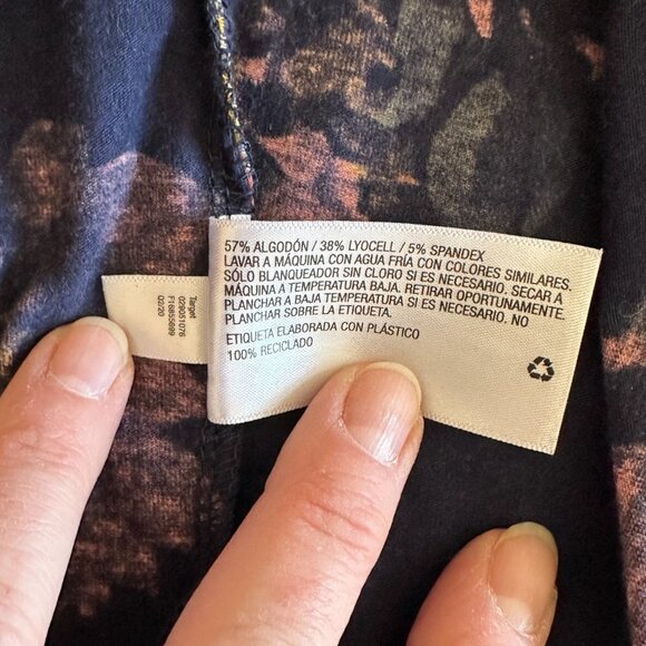 Women's Maternity L Isabel Ingrid & Isabel Short Sleeve T-Shirt Dress Floral - Picture 7 of 7